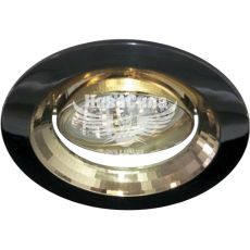 Feron Світильник вбудований 2009DL поворотний під лампу G5.3 MR16, чорний металік золото