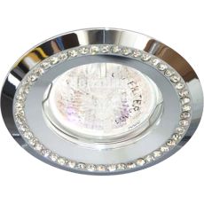 Feron Світильник вбудований DL103-C кругла під лампу G5.3 MR16, прозорий хром