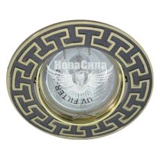 Feron Світильник вбудований DL2008 VERSACE поворотний під лампу G5.3 MR16, античне золото