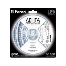 Feron Світлодіодна стрічка LS606 12В 7.2Вт/м IP20 білий 5м