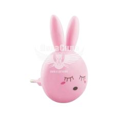 Feron Світильник нічник FN1167 зайчик рожевий вушка вверх