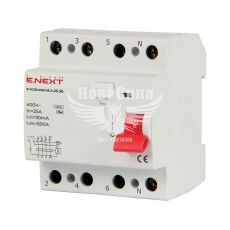 E.NEXT Вимикач диференціального струму ПЗВ e.rccb.stand.4.25.30 4р, 25А, 30mA