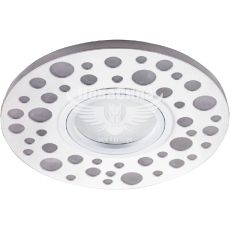 Feron Світильник вбудований CD989 круглий під лампу G5.3 MR16, з RGB підсвіткою матовий білий