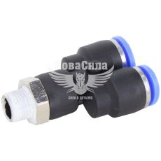 Соединитель трубки ПВХ с наружной резьбой Y-образный пластик 1/8х8х8мм. (Airkraft)