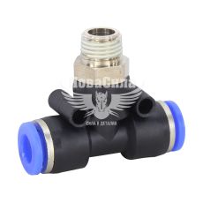 З'єднувач трубки ПВХ з зовн. різьбою Т-подібний пластик 1/8х6х6мм. (Airkraft)