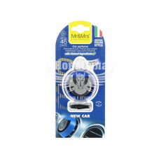 Ароматизатор (Mr&Mrs) Mio Round Blue New Car (полімерний на дефлектор)