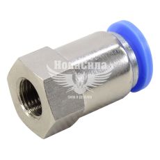 Соединитель трубки ПВХ с внутренней резьбой прямой пластик 1/8х10мм. (Airkraft)