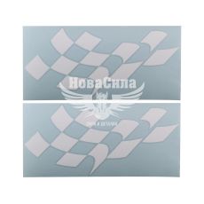 Наклейка Шашка белая 24х11,5