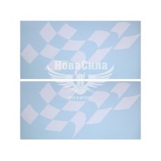 Наклейка Шашка белая 48х22