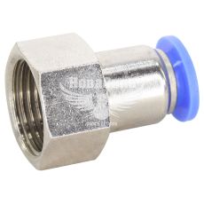 Соединитель трубки ПВХ с внутренней резьбой прямой пластик 3/8х8мм. (Airkraft)