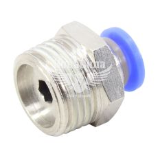 З'єднувач трубки ПВХ з зовн. різьбою прямий пластик 3/8х6мм. (Airkraft)