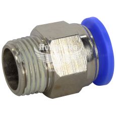 З'єднувач трубки ПВХ з зовн. різьбою прямий пластик 3/8х12мм. (Airkraft)