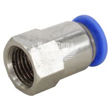 З'єднувач трубки ПВХ з внутр. різьбою прямий пластик 1/4х10мм. (Airkraft)