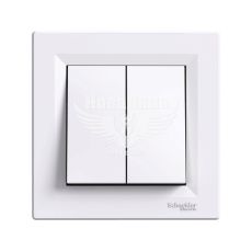Schneider Electric Asfora Вимикач прохідний подвійний, білий