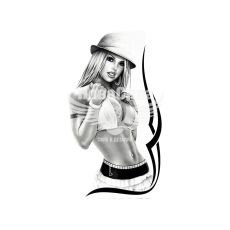 Наклейка Девушка 49х28