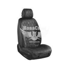 Накидки на сидіння (CarLife) преміум перед.+зад. Racer (к-т.-4шт.) чорні