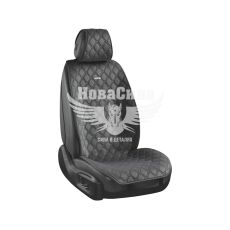 Накидки на сидіння (CarLife) преміум перед. Turbo (к-т.-2шт.) чорні