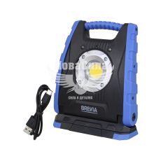 Лампа переносная инспекционная (Brevia) LED 10W COB, 1000lm, 4400mAh, датчик движения, Power Bank (Type-C)