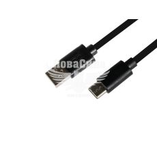 Кабель для зарядки моб. телеф. USB 1.8м. черный (Atcom) (Type-C)