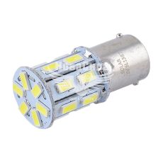 Лампочка 1-но конт. груша біла LED SMD 12V 20-діодів S25 BA15s (Solar) (к-т.-2шт.)