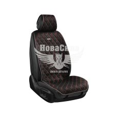 Чехлы на сиденья (CarLife) премиум перед. Nitro (к-т.-2шт.) черно-красные