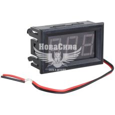 Вольтметр з проводом 6-12-24V (Зоря) 4,5х2,5см врізний