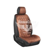 Чехлы на сиденья (CarLife) премиум перед.+зад. Racer (к-т.-4шт.) кофейные
