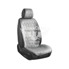 Чехлы на сиденья (CarLife) премиум перед. Racer (к-т.-2шт.) серые