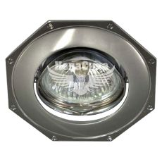 Feron Світильник вбудований 305T багатокутний під лампу G5.3 MR16, сірий хром
