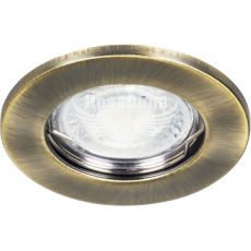 Feron Світильник вбудований DL10 круглий під лампу G5.3 MR16, античне золото