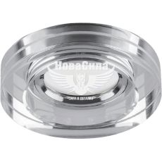 Feron Світильник вбудований 8080-2 круглий під лампу G5.3 MR16, з підсвіткою, срібло