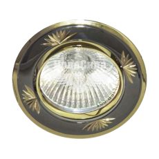 Feron Світильник вбудований 246DL поворотний під лампу G5.3 MR16, чорний металік золото