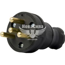 E.NEXT Силовая вилка переносная каучуковая e.plug.rubber.030.25, 4п. 25А