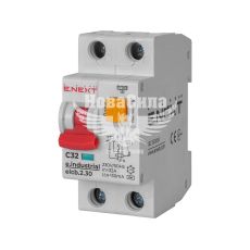 E.NEXT Вимикач диференційного струму (дифавтомат) e.industrial.elcb.2.C32.30, 2р, 32А, С, 30мА