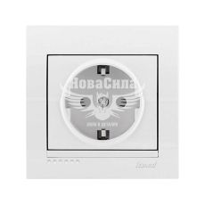 LEZARD DERIY Розетка одинарна з/з, білий