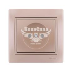 LEZARD MIRA Розетка одинарна б/з, перлинно білий