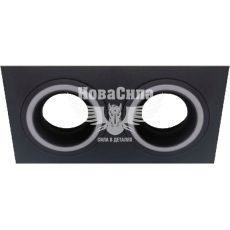 Feron Світильник вбудований DL6142 подвійний під лампу G5.3 MR16, чорний
