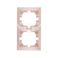 LEZARD MIRA Рамка 2-а вертикальна, перлинно білий