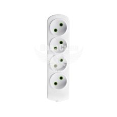 Lezard Letitia Колодка 4 гнізда без заземлення, білий