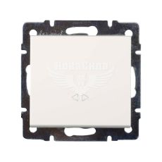 LEZARD RAIN Вимикач проміжний одинарний, білий, без рамки
