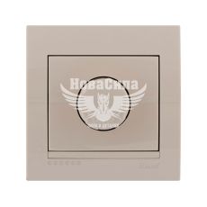 LEZARD DERIY Вимикач реостатного типу (діммер) 500W з фільтром і запобіжником, крем