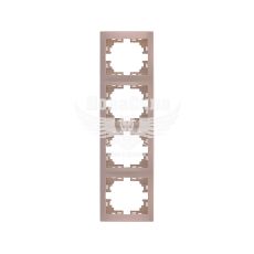 LEZARD MIRA Рамка 4-а вертикальна, крем