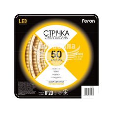 Feron Светодиодная лента LS603 12В 4.8Вт/м IP20 белый теплый