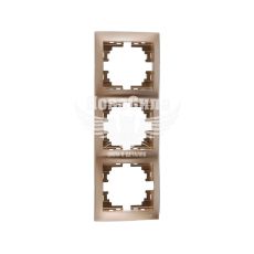 LEZARD MIRA Рамка 3-а вертикальна, світло-коричневий перламутр
