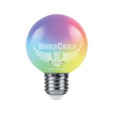 Feron Світлодіодна лампа E27 LB-37 1Вт G45 RGB