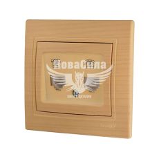 LEZARD MIRA Розетка телефонна подвійна євро, клен