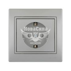 LEZARD MIRA Розетка одинарна з/з, сірий металік