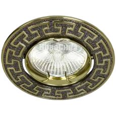 Feron Світильник вбудований DL2008 VERSACE поворотний під лампу G5.3 MR16, чорний металік золото