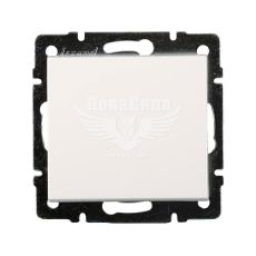 LEZARD RAIN Вимикач одинарний, білий, без рамки