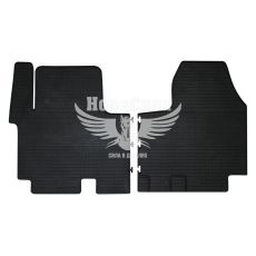 Автокилимки в салон Opel Vivaro с01-14г.в. (Polytep) (резиновые) кт.-2шт. (Renault Trafic с01-14г.в. Nissan Primastar с02-16г.в.)